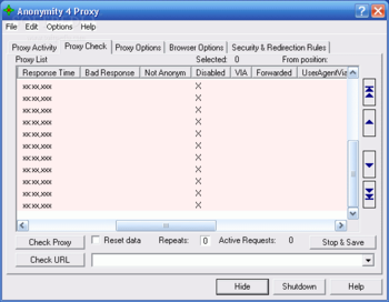 Anonymity 4 Proxy - A4Proxy screenshot