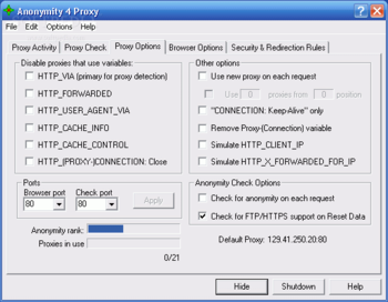 Anonymity 4 Proxy (A4Proxy) screenshot 2