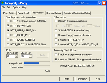 Anonymity 4 Proxy (A4Proxy) screenshot 4