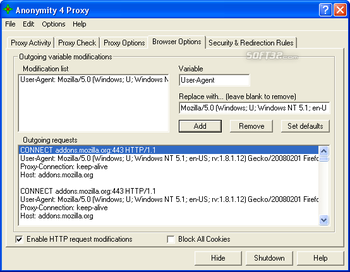 Anonymity 4 Proxy - A4Proxy screenshot 5