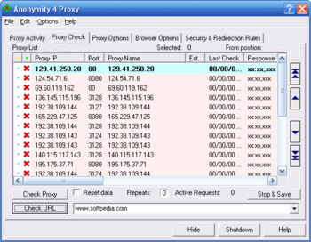 Anonymity 4 Proxy screenshot