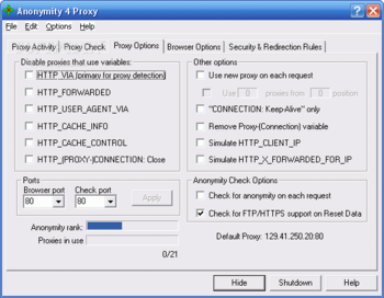 Anonymity 4 Proxy screenshot 2