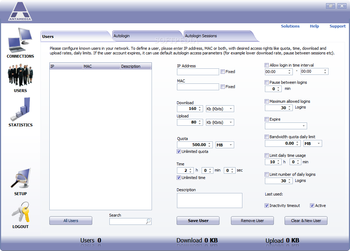 Antamedia Bandwidth Manager screenshot