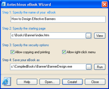 Antechinus eBook Wizard screenshot 2