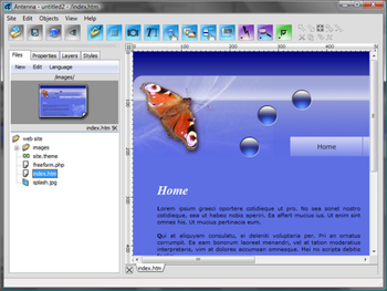 Antenna Web Design Studio screenshot