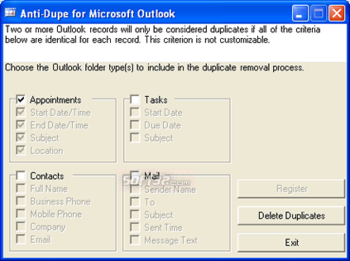 Anti-Dupe for Microsoft Outlook screenshot 3