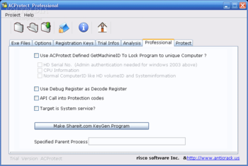 AntiCrack Software Protector Basic screenshot 3