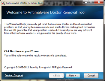 Antimalware Doctor Removal Tool screenshot
