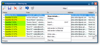 AntispamSniper for Outlook Express screenshot 2