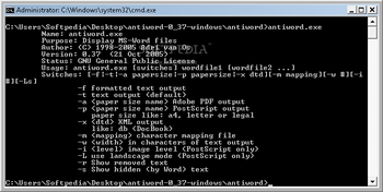 Antiword screenshot