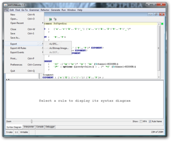 ANTLRWorks screenshot 2