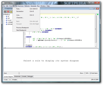 ANTLRWorks screenshot 3