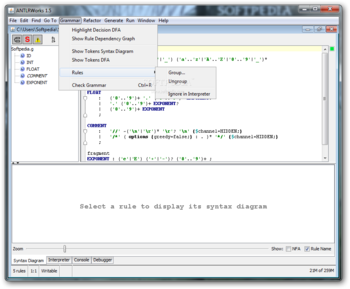 ANTLRWorks screenshot 4