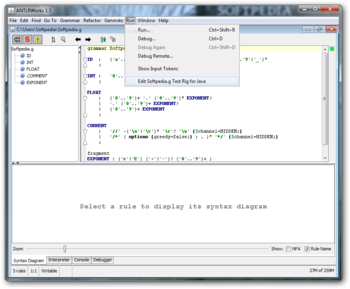 ANTLRWorks screenshot 7