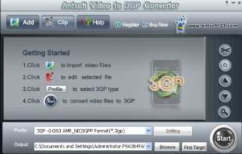 AntSoft Video to 3GP Converter screenshot