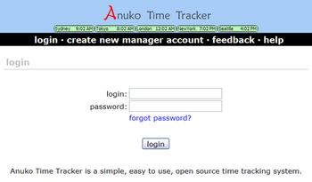 Anuko Time Tracker screenshot 2