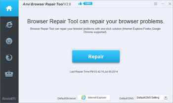 Anvi Browser Repair Tool screenshot