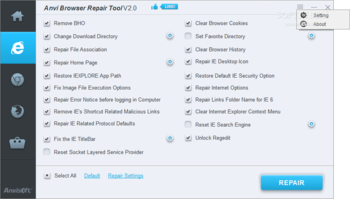 Anvi Browser Repair Tool screenshot 2
