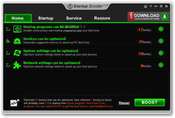 Anvi Startup Booster screenshot