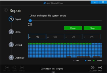 Anvi Ultimate Defrag screenshot