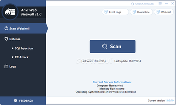 Anvi Web Firewall screenshot 2