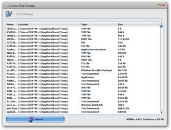 Anvide Disk Cleaner screenshot 2