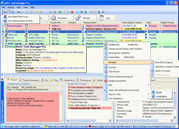 AnVir Startup Manager screenshot