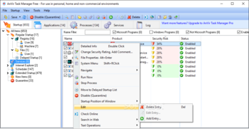 AnVir Task Manager Free screenshot