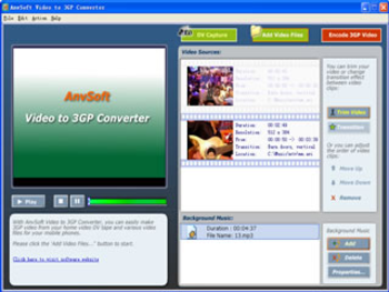 AnvSoft Mobile Video Converter screenshot