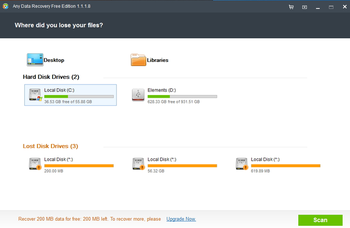 Any Data Recovery Free Edition screenshot