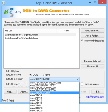 Any DGN to DWG Converter screenshot 2