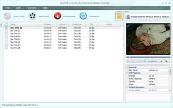 Any DVD Converter for Android screenshot
