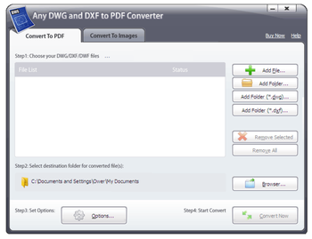 Any DWG and DXF to PDF Converter 2009 screenshot 2