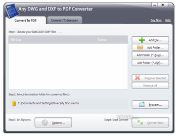 Any DWG and DXF to PDF Converter 2009 screenshot 3