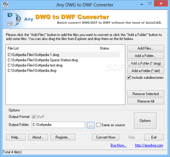 Any DWG to DWF Converter screenshot