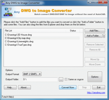 Any DWG to Image Converter screenshot