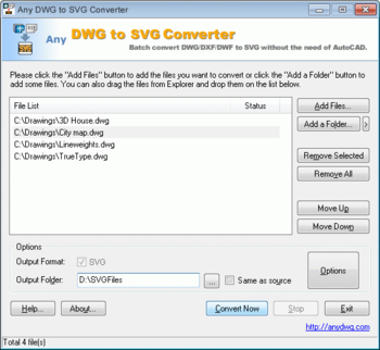 Any DWG to SVG Converter screenshot
