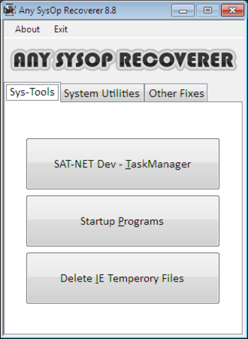 Any SysOp Recoverer screenshot