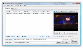 Any Video/DVD to iPod Converter screenshot 3