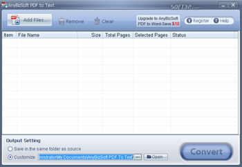 AnyBizSoft Free PDF to Text Converter screenshot 2