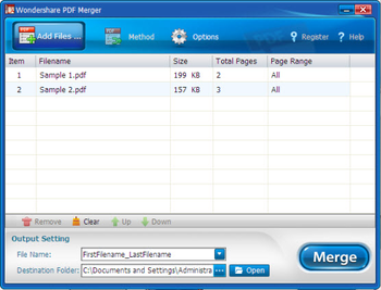 AnybizSoft PDF Merger screenshot 2