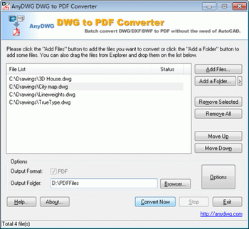 AnyDWG DWG to PDF Converter screenshot
