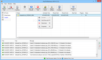 AnyFileBackup LAN screenshot