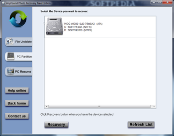 AnyFound Photo Recovery Free Edition screenshot 3