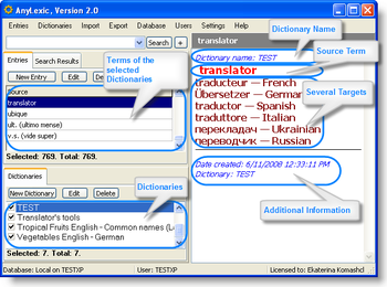 AnyLexic: Terminology Management screenshot