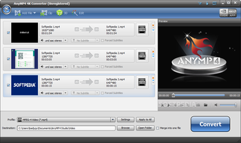 AnyMP4 4K Converter screenshot