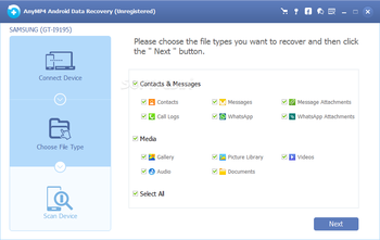 AnyMP4 Android Data Recovery screenshot
