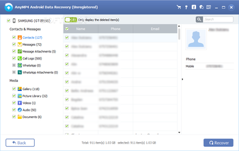 AnyMP4 Android Data Recovery screenshot 2