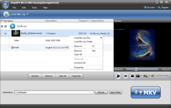 AnyMP4 BD to MKV Backup screenshot