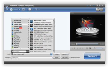 AnyMP4 Blu-ray Ripper screenshot
